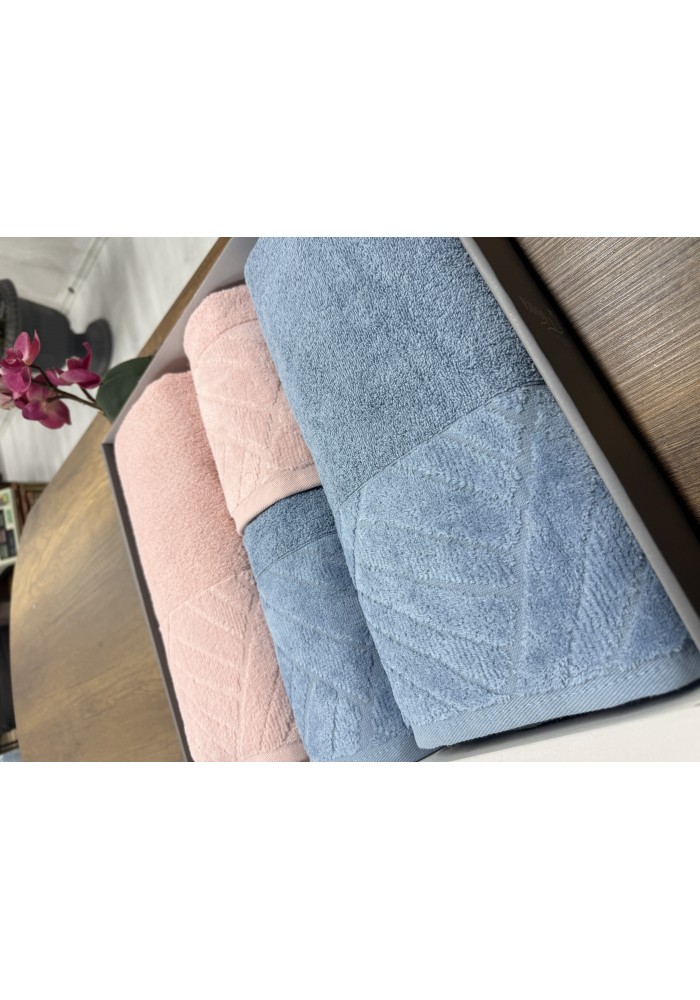KISMİ KADİFE HAMAM TAKIMI PİRAMİT DESEN %100 PAMUK 50-90 2 ADET+90-150 2 ADET 2